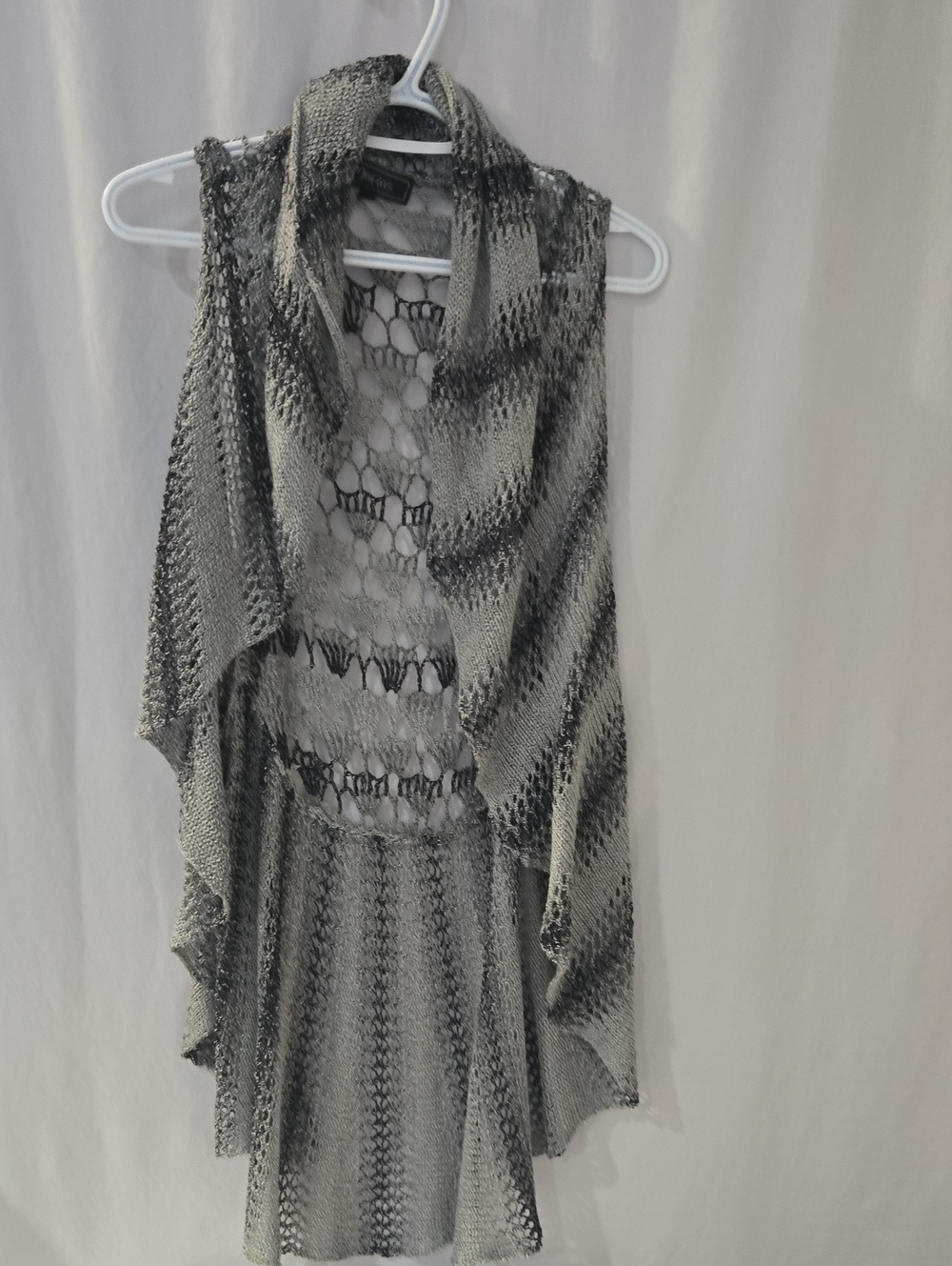 Minkas Vest Sweater Varigated Grey